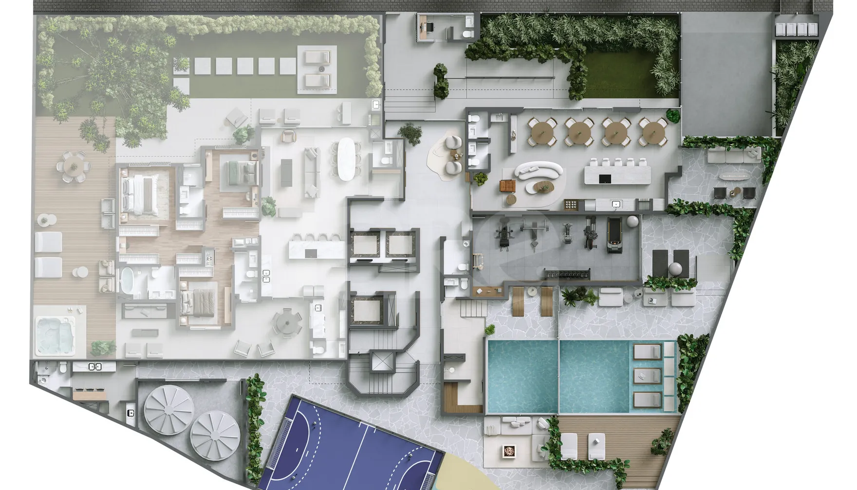 Planta — PAVIMENTO TERREO - AREA COMUM