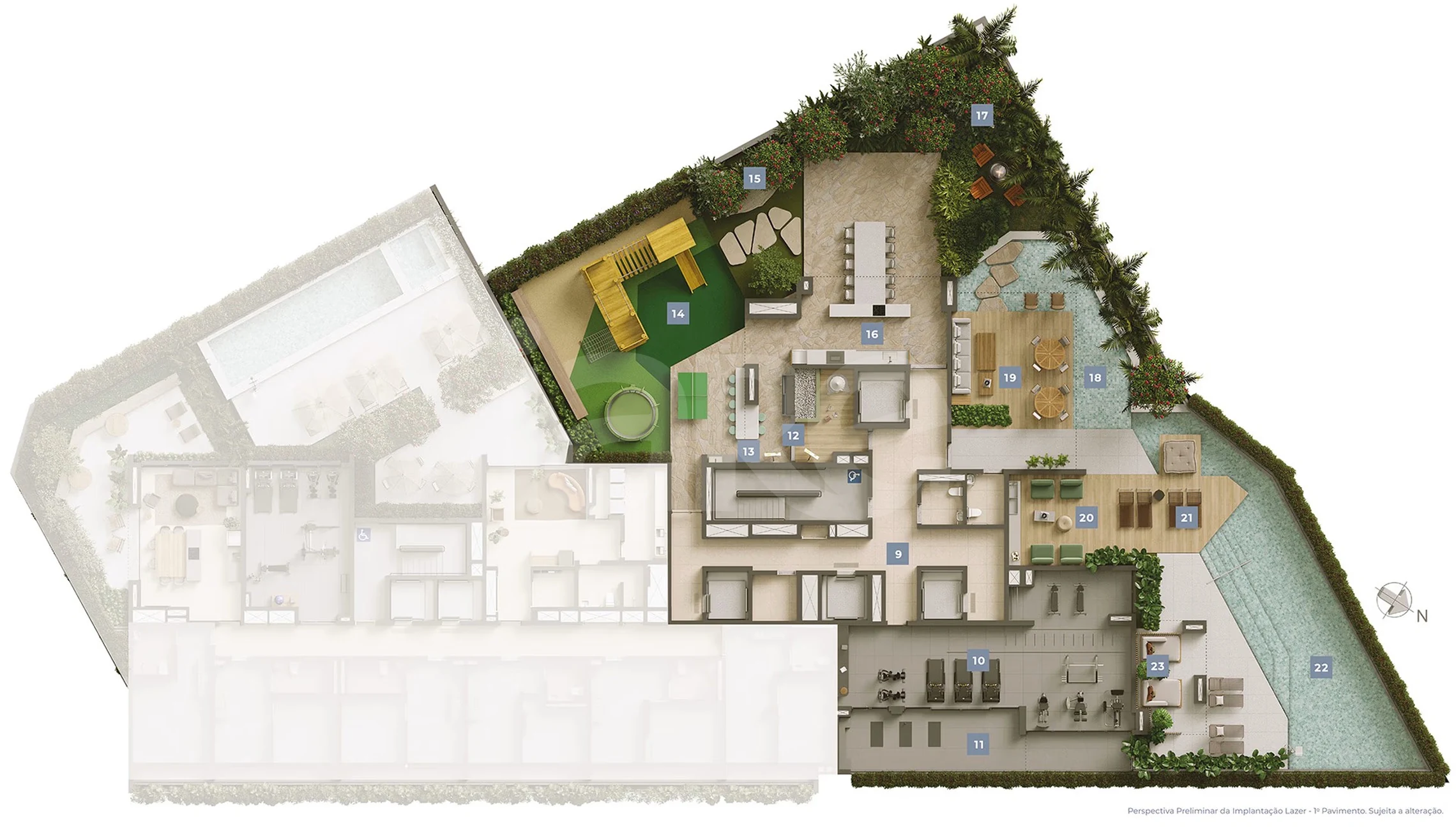Planta — Pavimento lazer