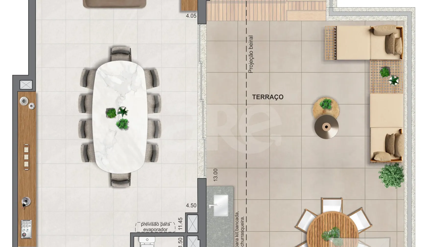 Planta — Cobertura Duplex 310,64 m²