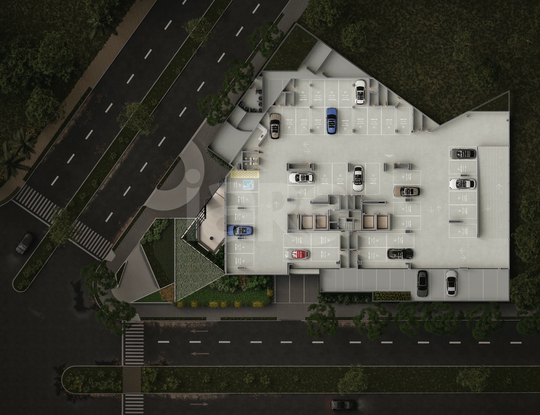 Planta — Pavimento garagem 1