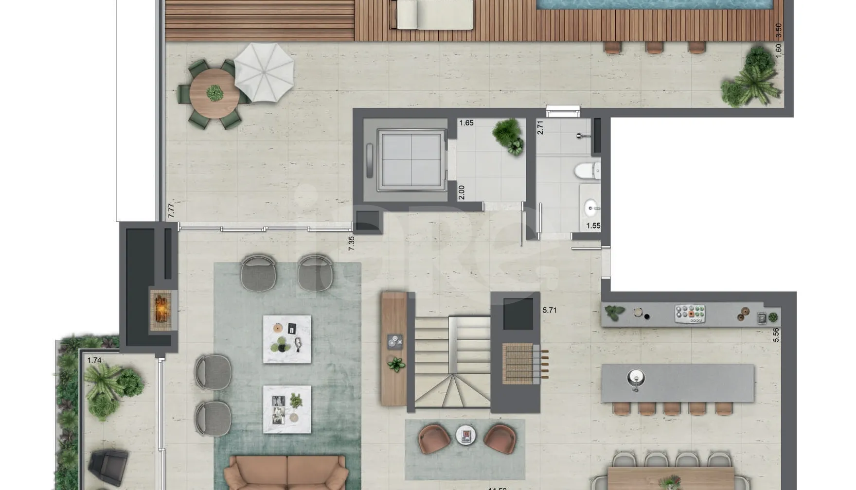 Planta — Cobertura Duplex 464,28 m²