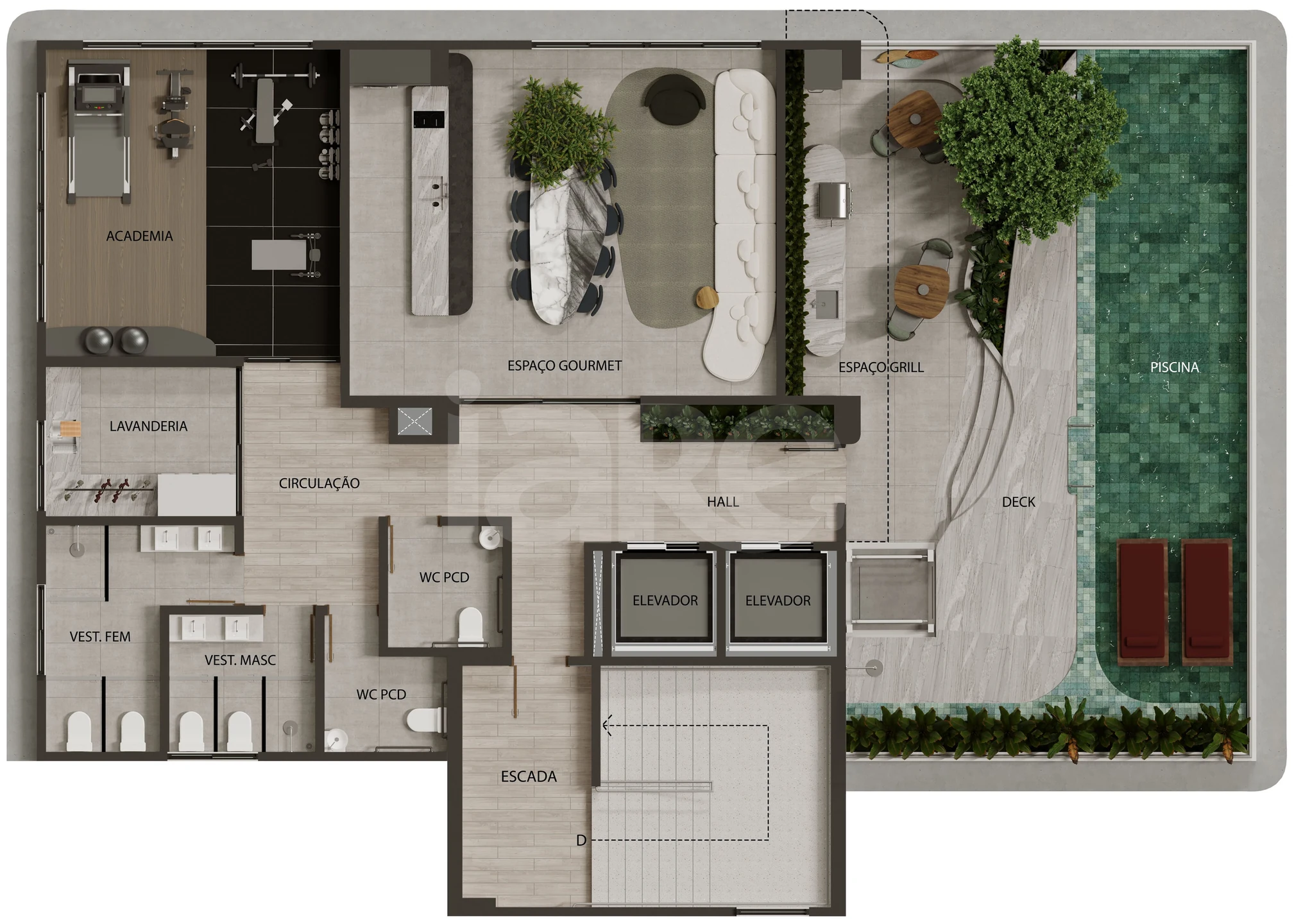 Planta — Pavimento cobertura
