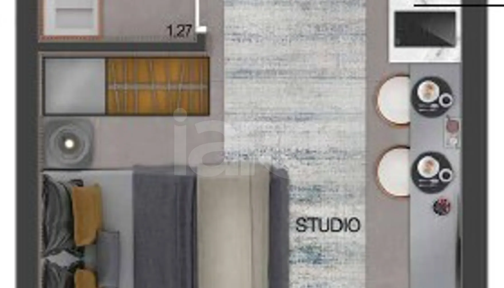 Planta — Studio 24,18 m²