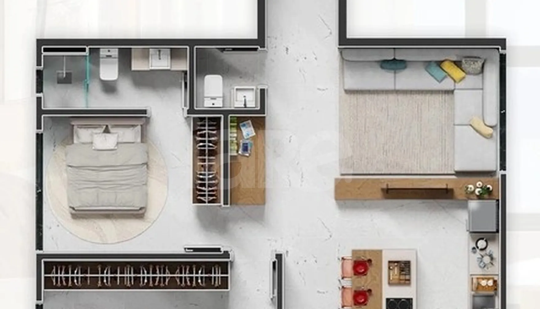 Planta — Apartamento 75 m²