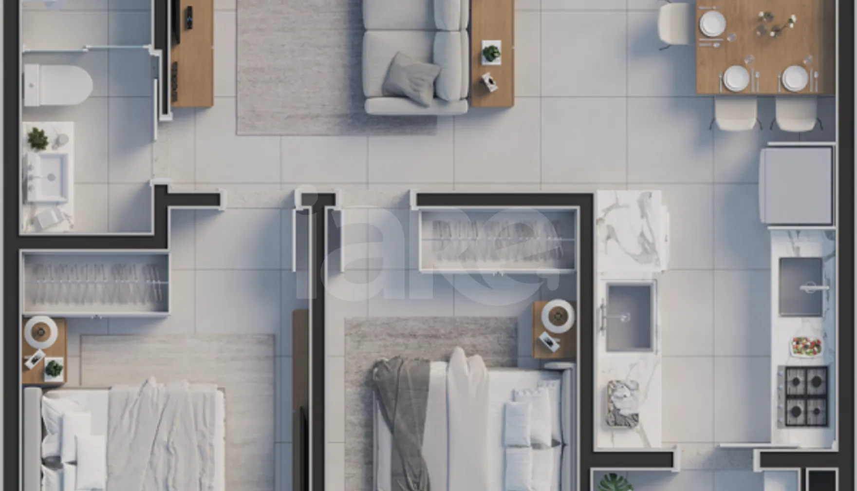 Planta — Apartamento 55,53 m²