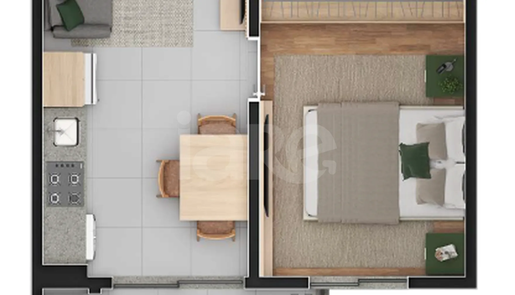 Planta — Garden 34,8 m²