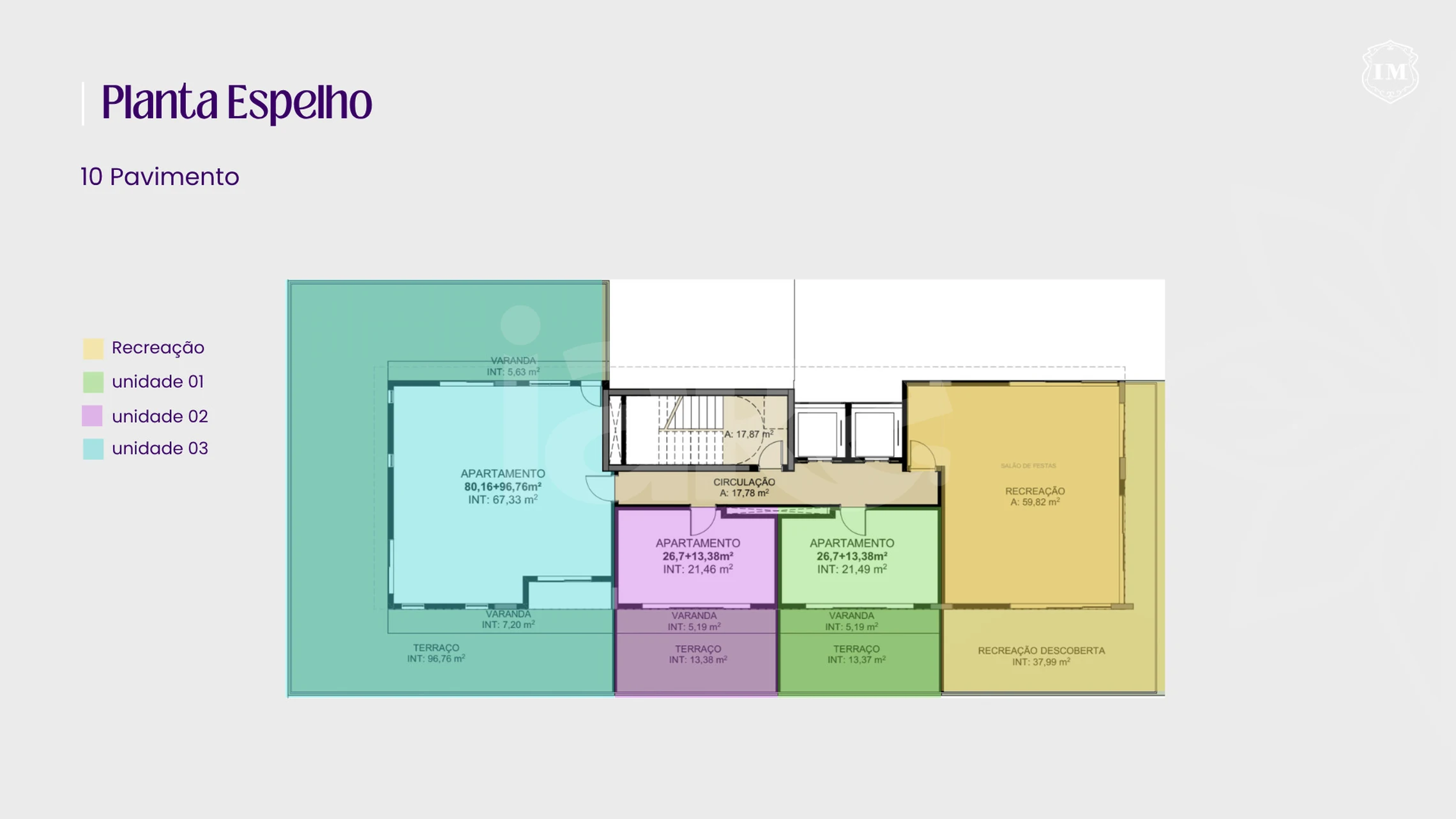 Planta — PLANTA ESPELHO - PAVIMENTO 10