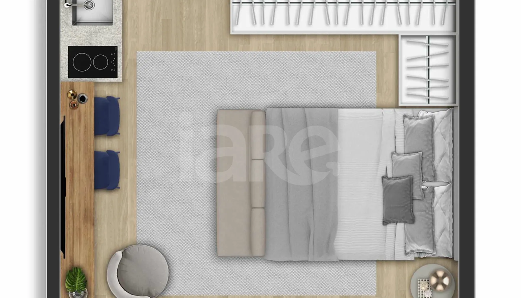 Planta — Apartamento 29,25 m²