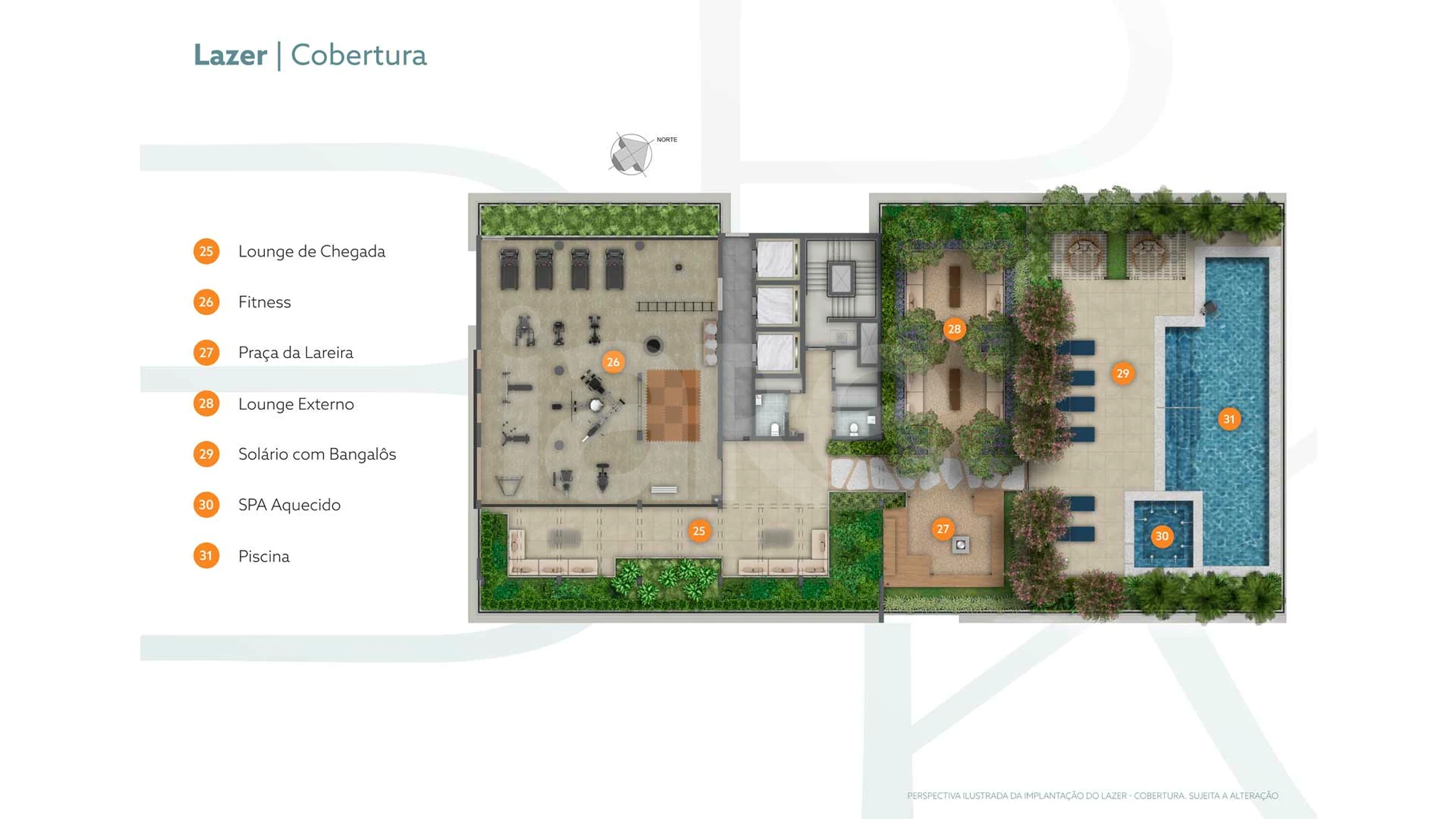 Planta — Implantação Lazer Cobertura