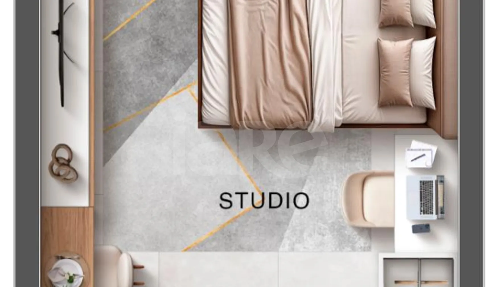 Planta — Studio 24,51 m²