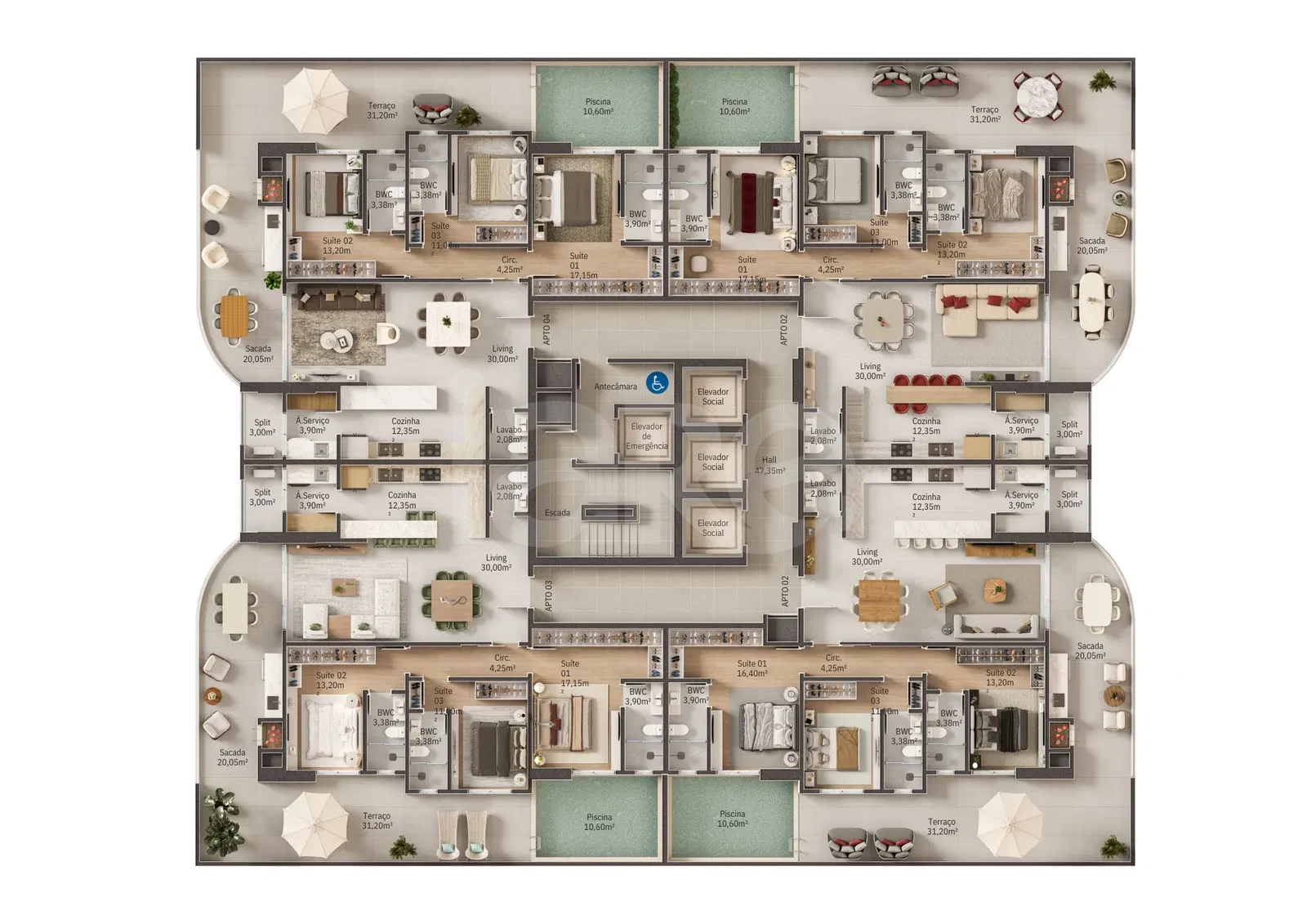 Planta — Pavimento 6