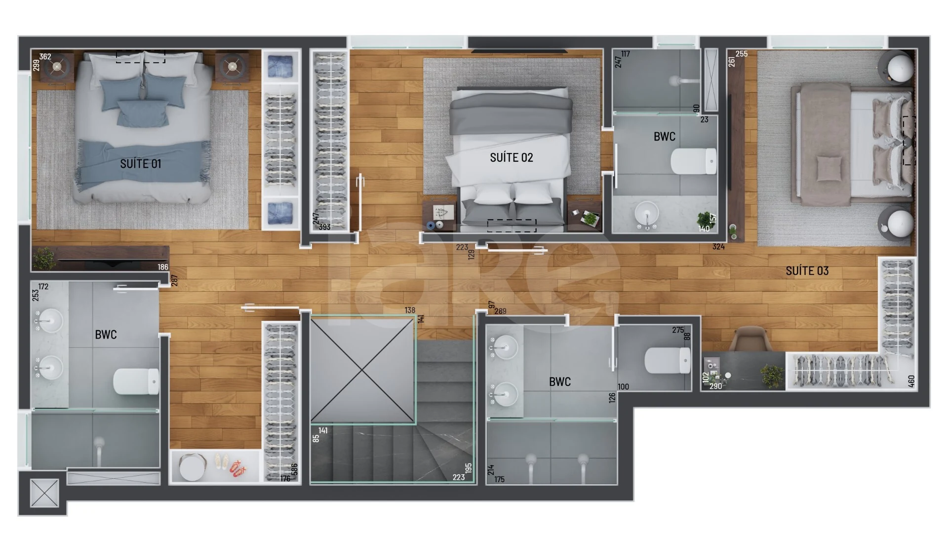 Planta — Cobertura Duplex 145 m²