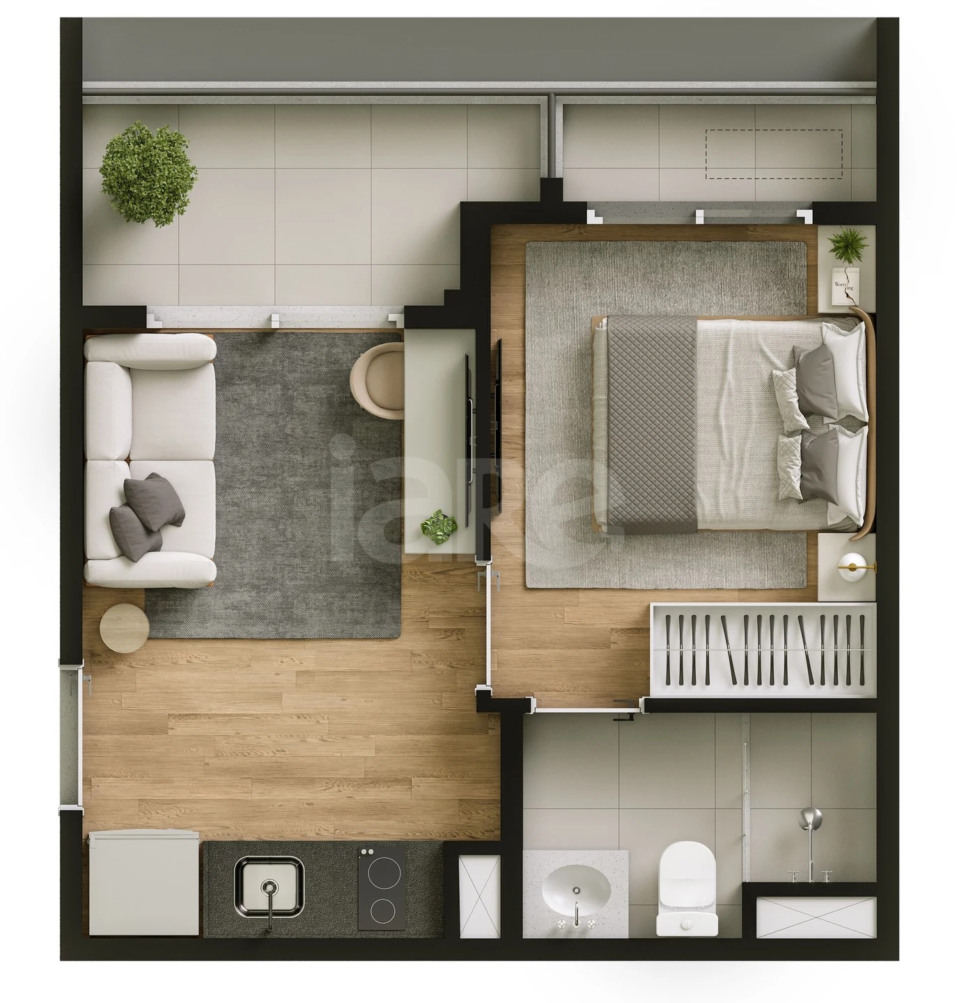 Planta — Apartamento 26,81 m²