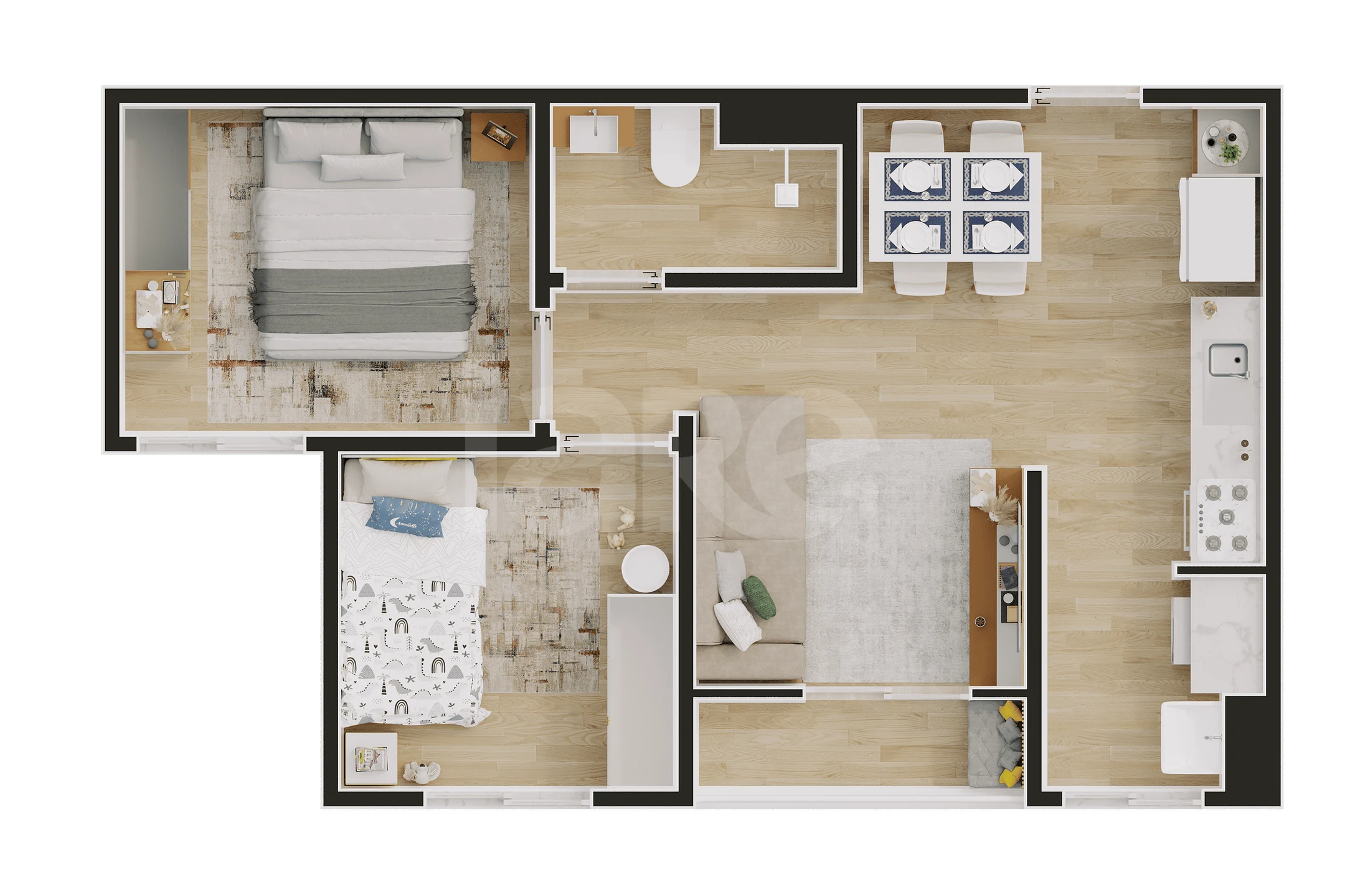 Planta — Apartamento 40,45 m²