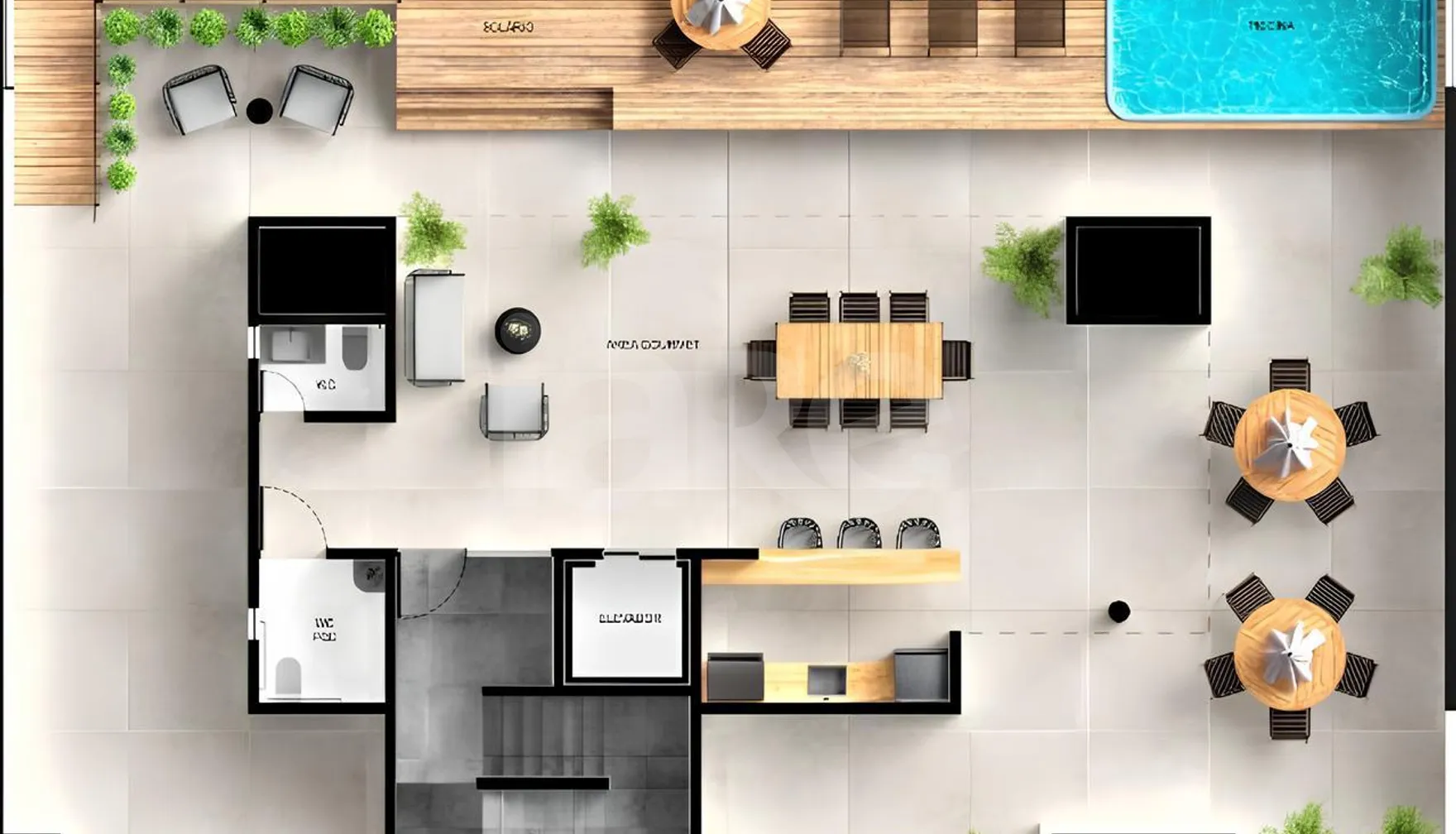 Planta — Pavimento cobertura