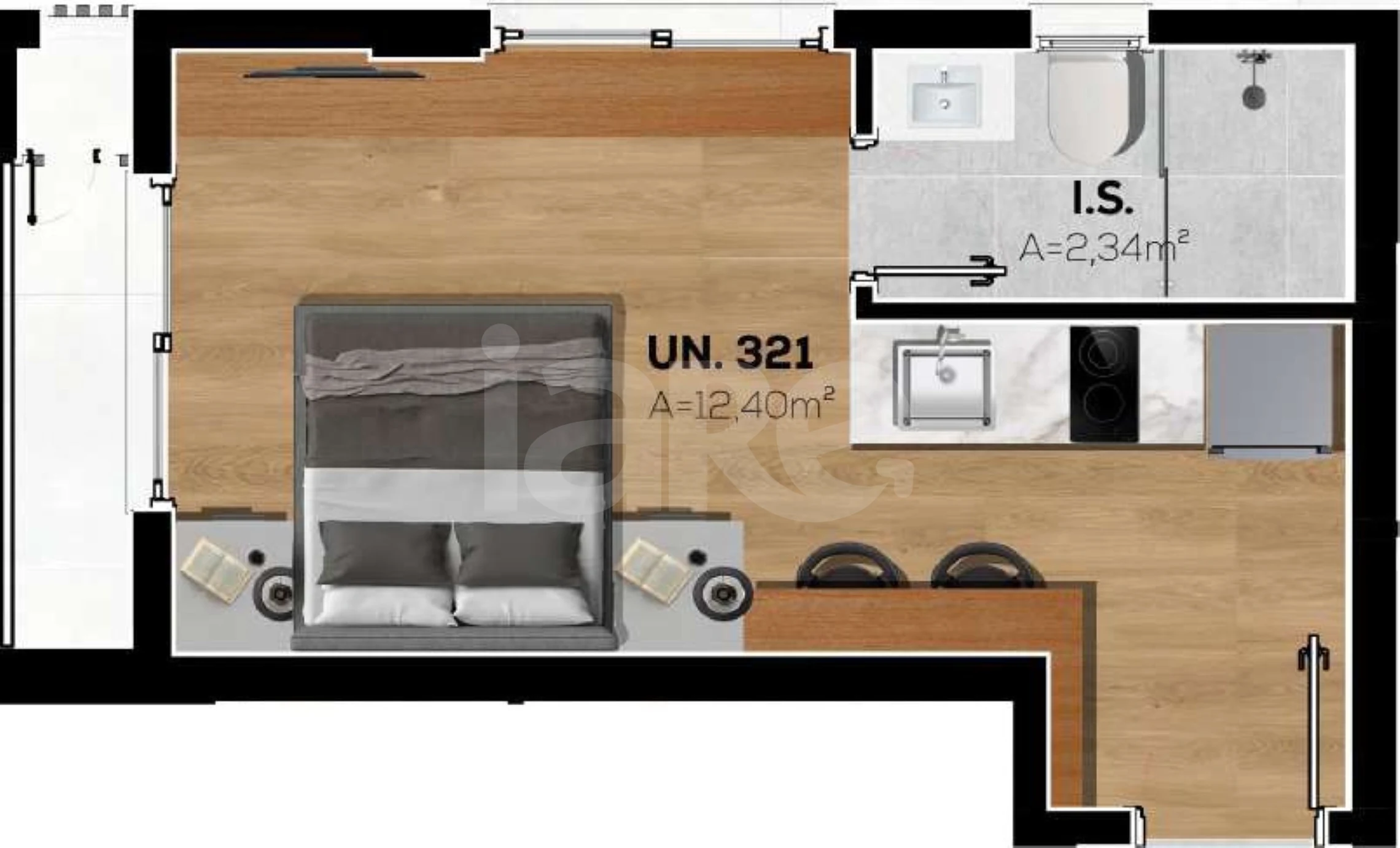 Planta — Garden 24,46 m²