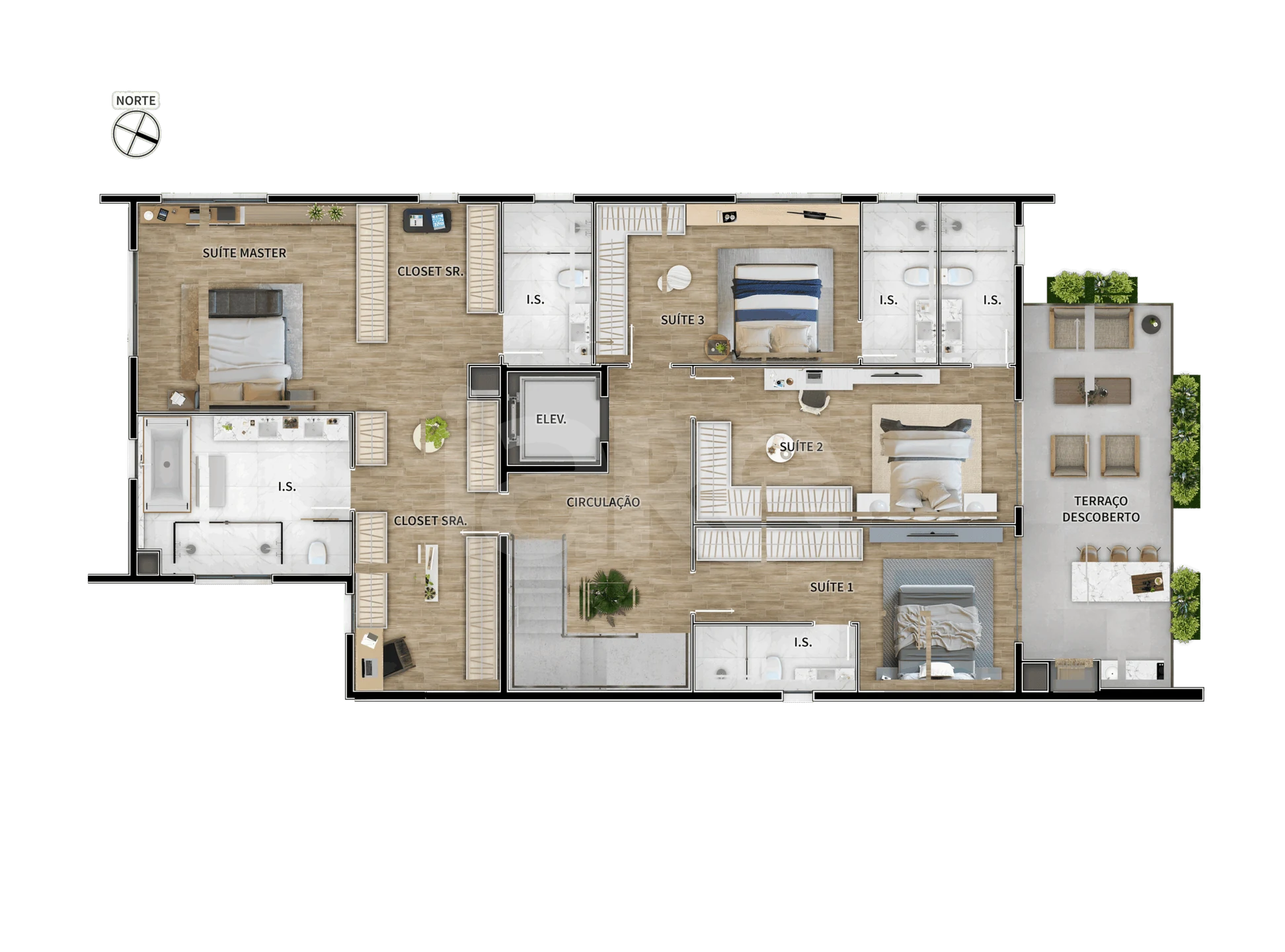 Planta — Cobertura Duplex 522,63 m²