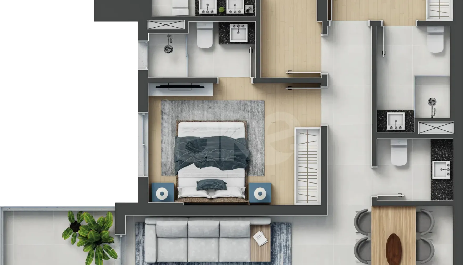 Planta — Apartamento 118 m²