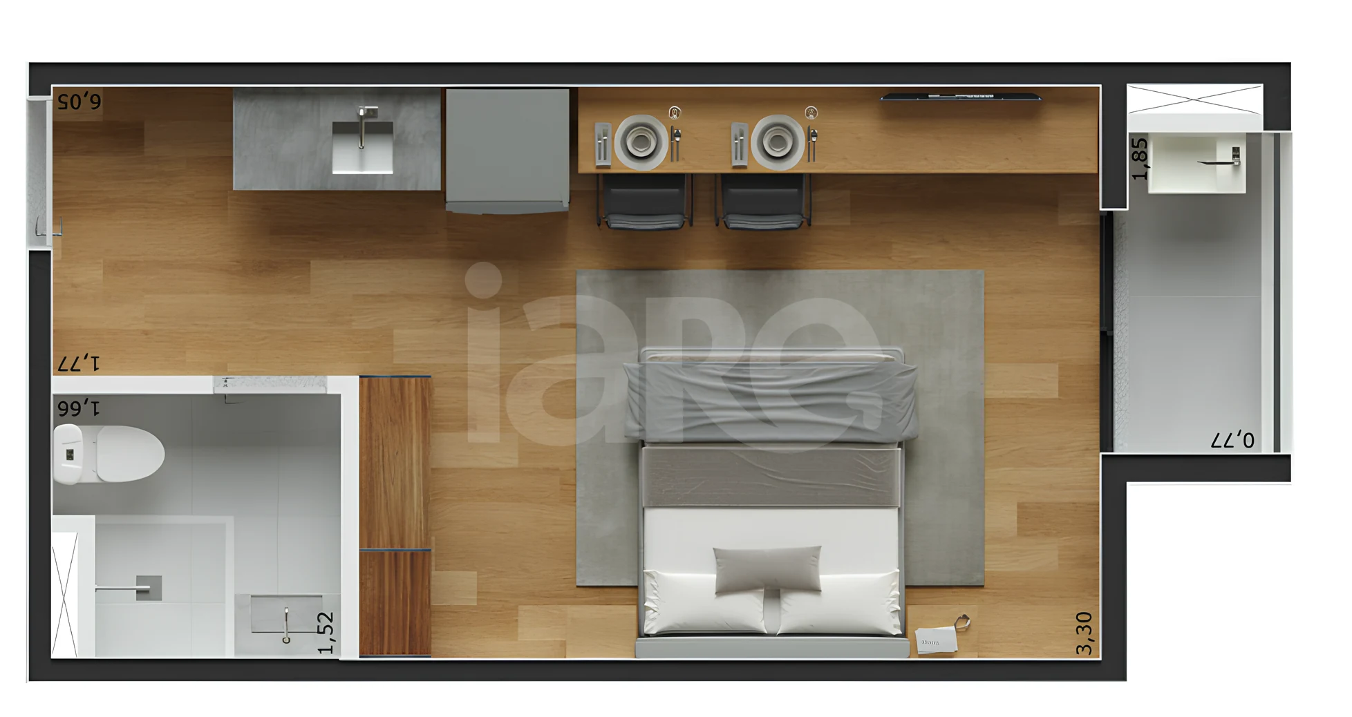 Planta — Garden 24,4 m²