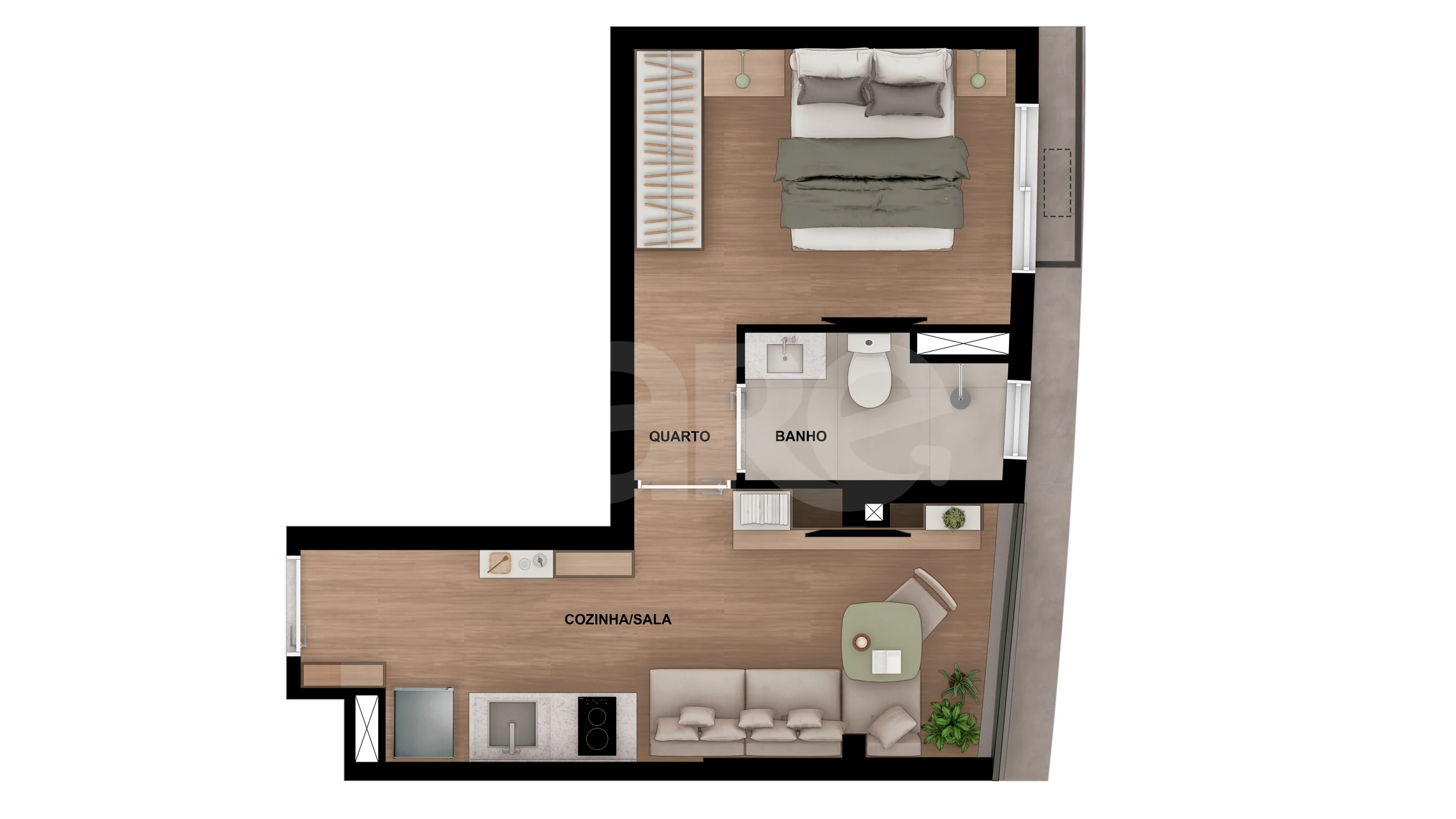 Planta — Apartamento 29,45 m²