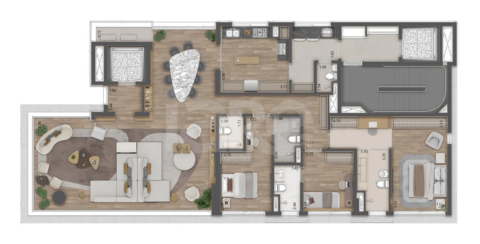 Planta — Apartamento 185,45 m²