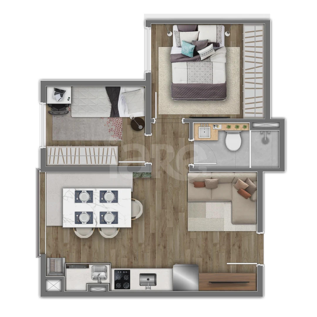 Planta — Apartamento 40 m²