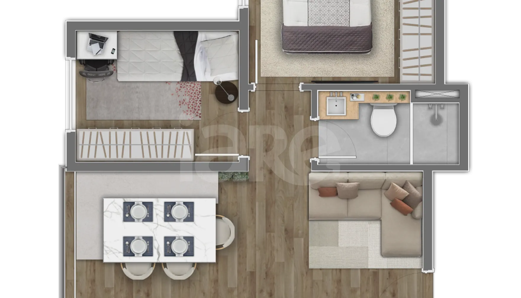 Planta — Apartamento 40 m²