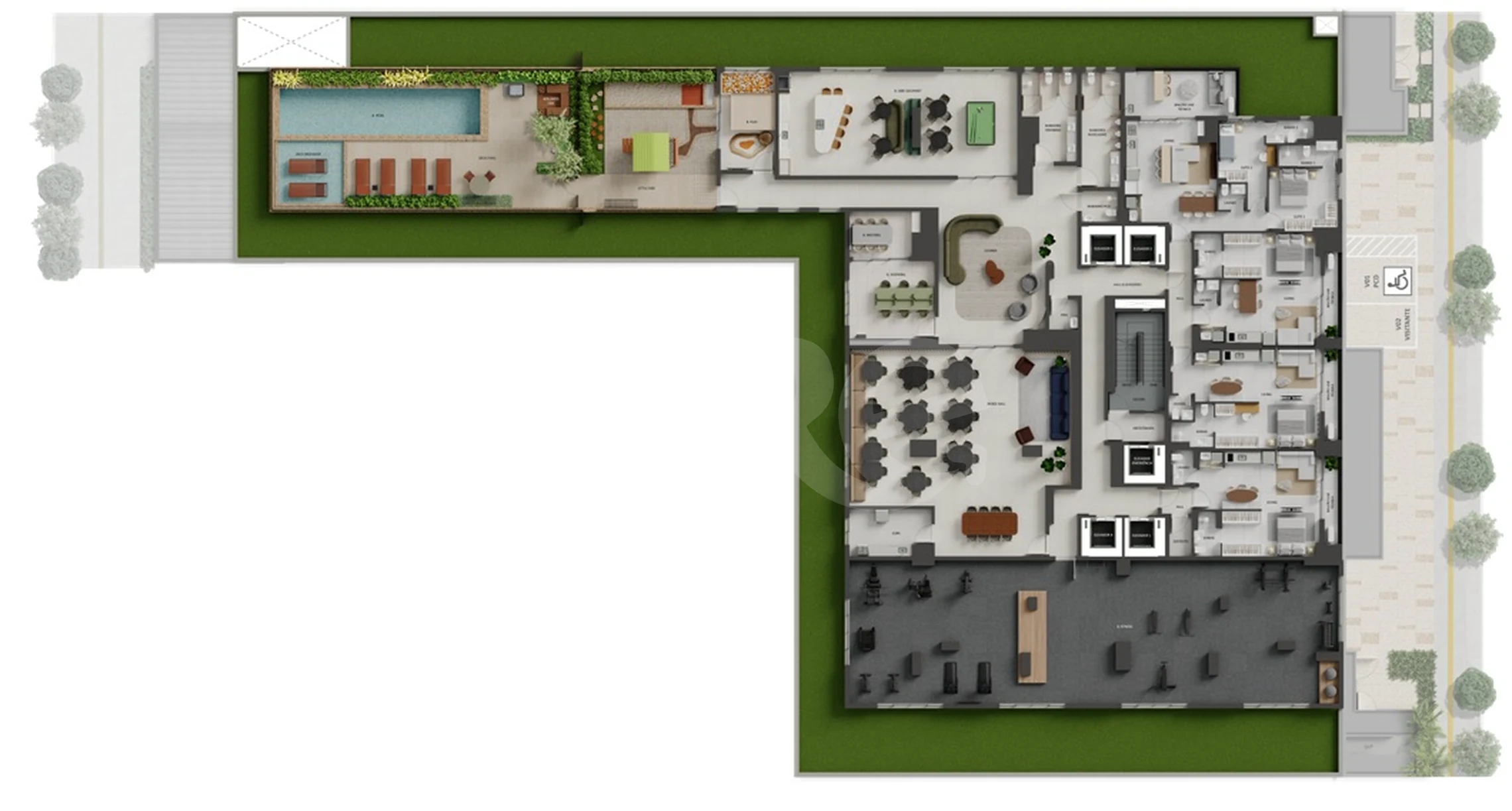 Planta — Pavimento lazer