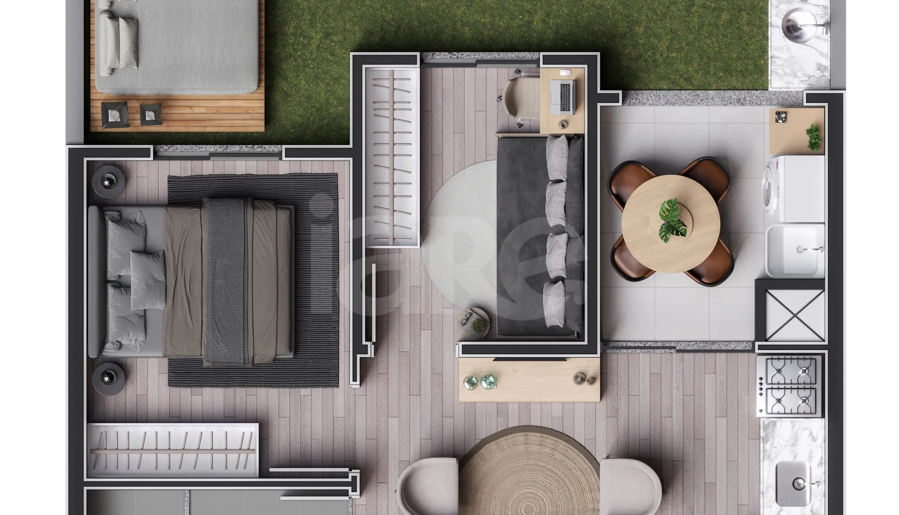 Planta — Cobertura Horizontal 67,98 m²