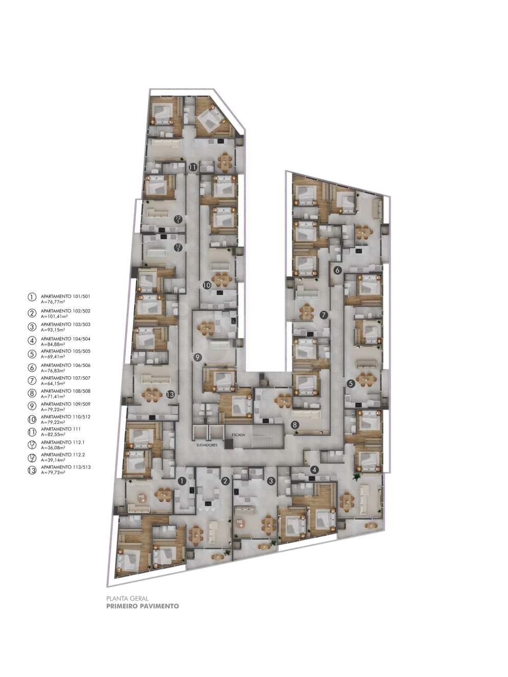 Planta — Pavimento 1