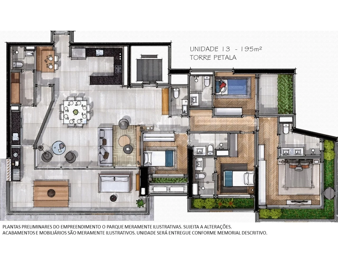 Planta — Apartamento 197,72 m²