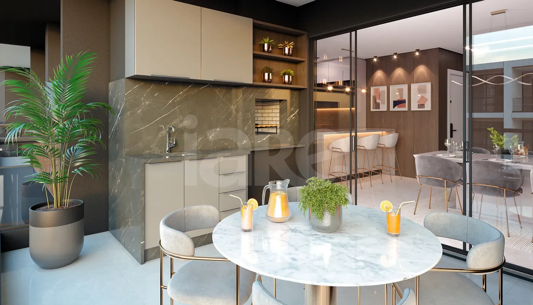 Atrio - Apartamento com 132 m², em Meia Praia — foto 9