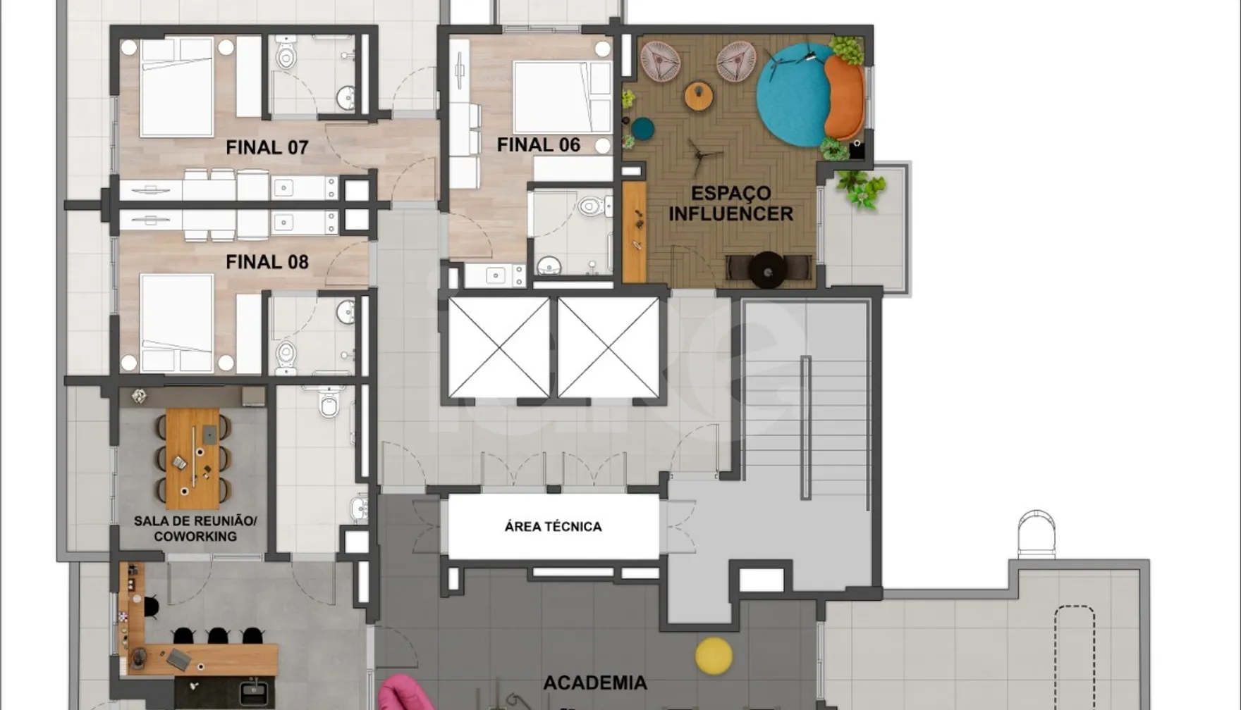 Planta — Pavimento 1 2
