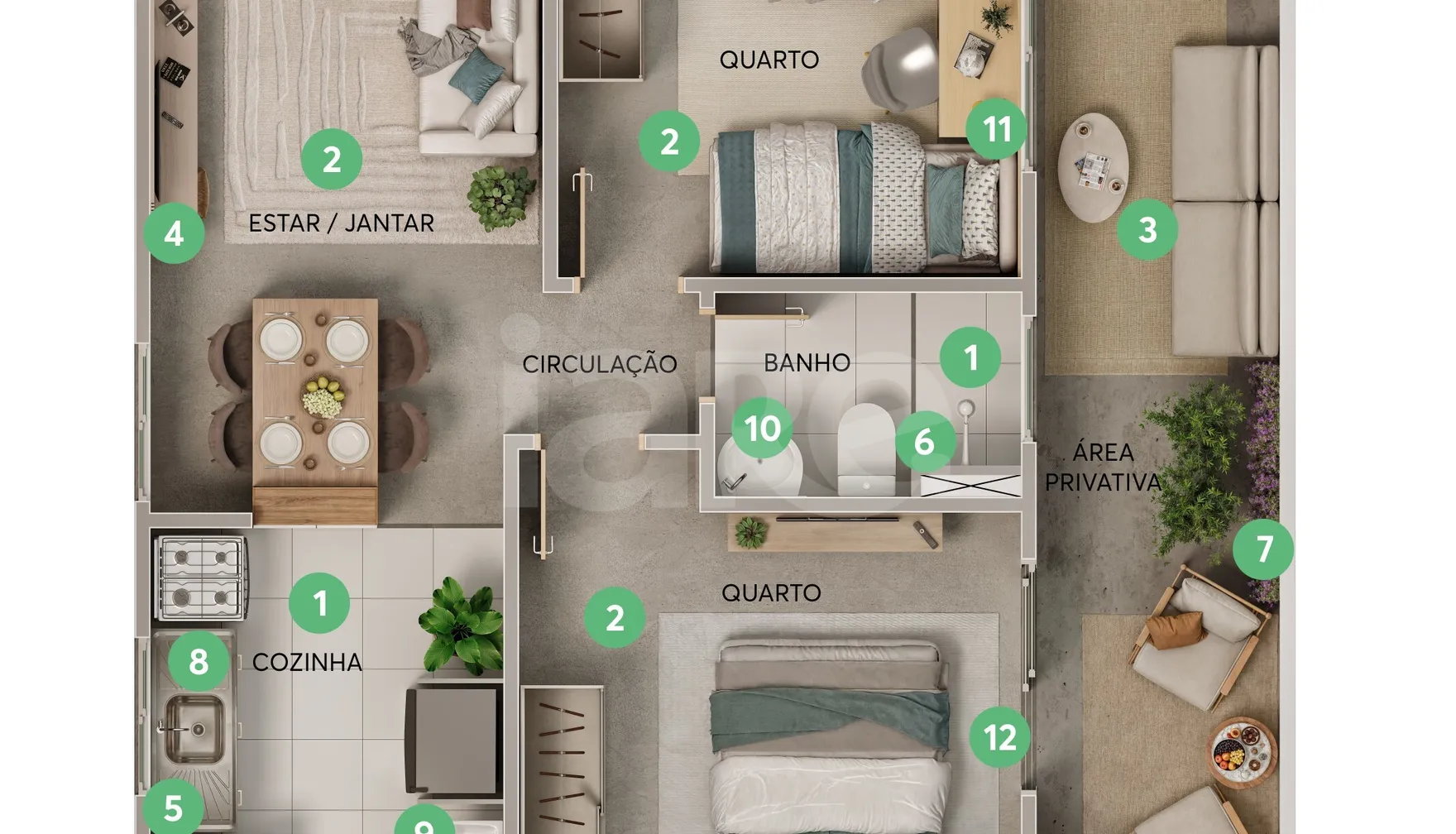 Planta — Garden 40,83 m²