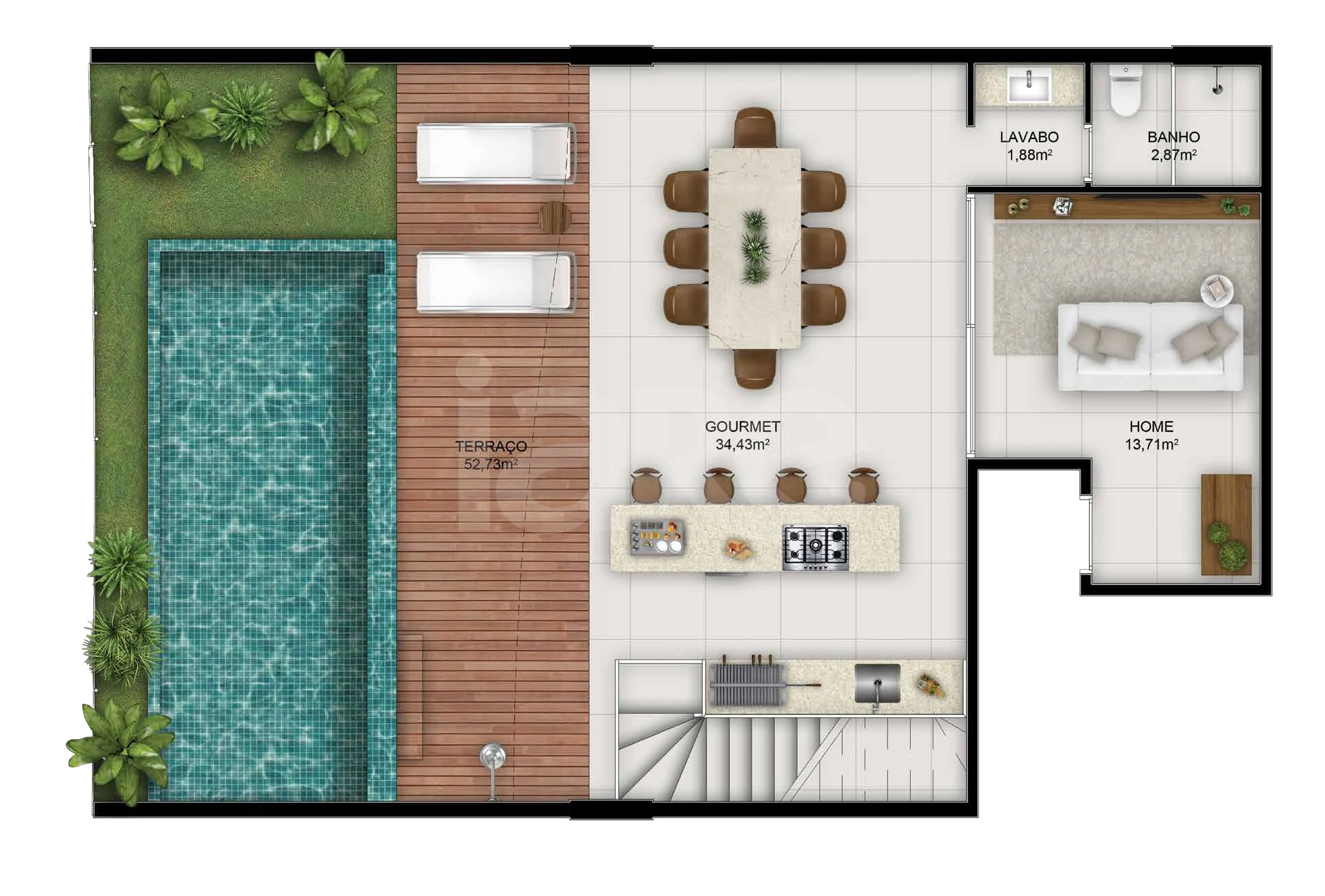 Planta — Garden 398,71 m²
