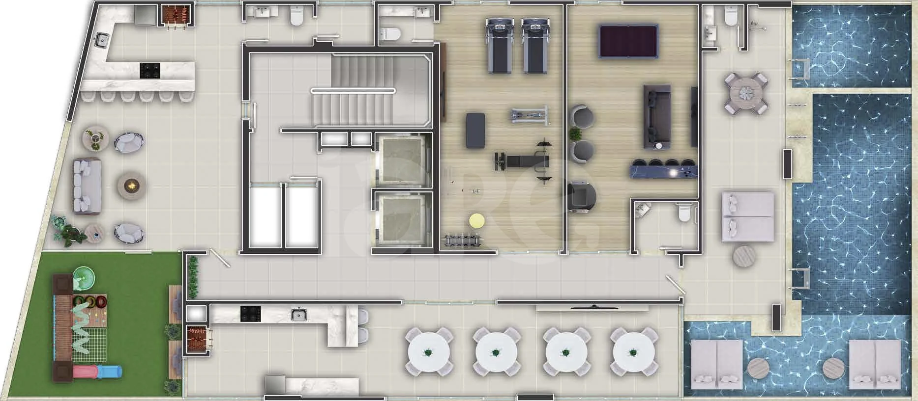 Planta — Pavimento lazer
