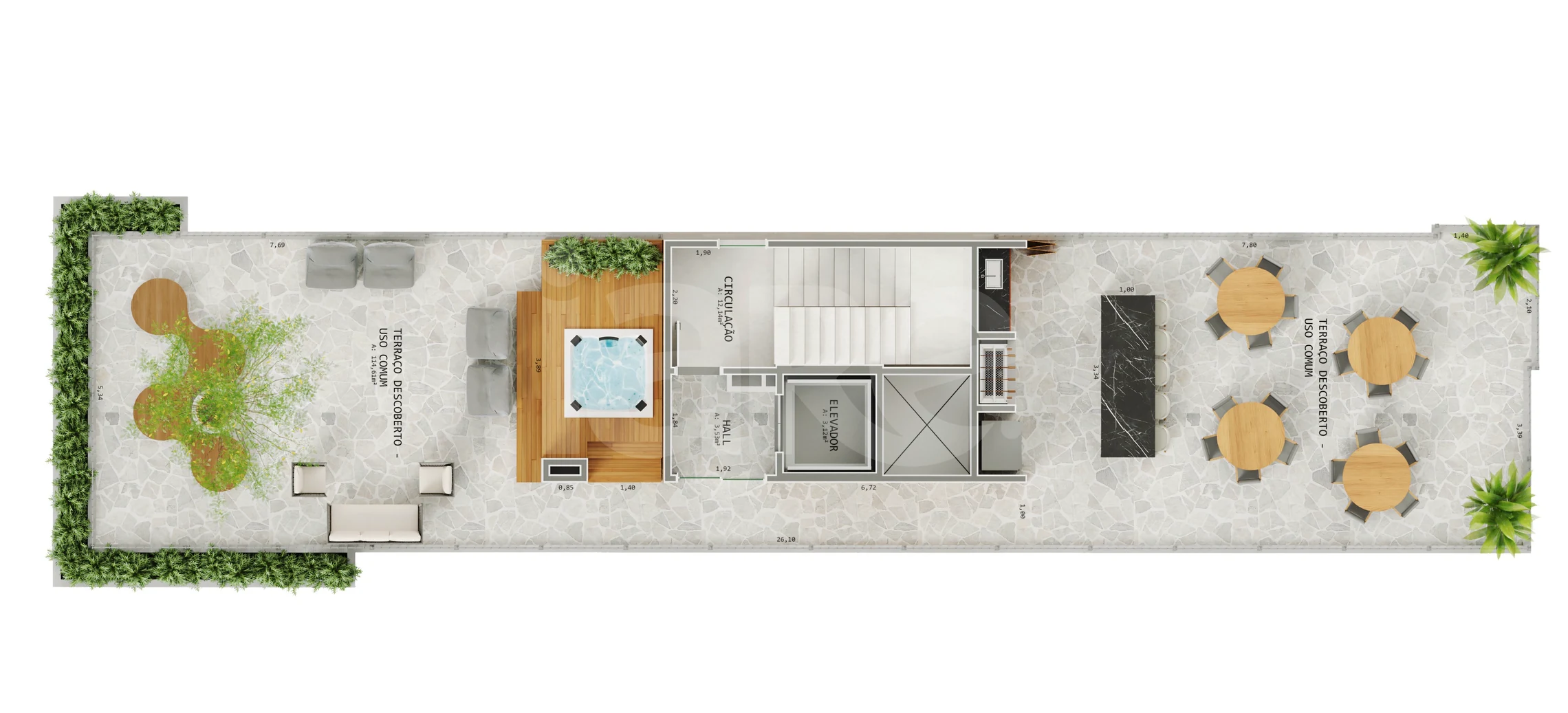 Planta — Pavimento rooftop