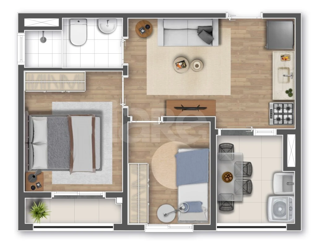 Planta — Apartamento 36,12 m²