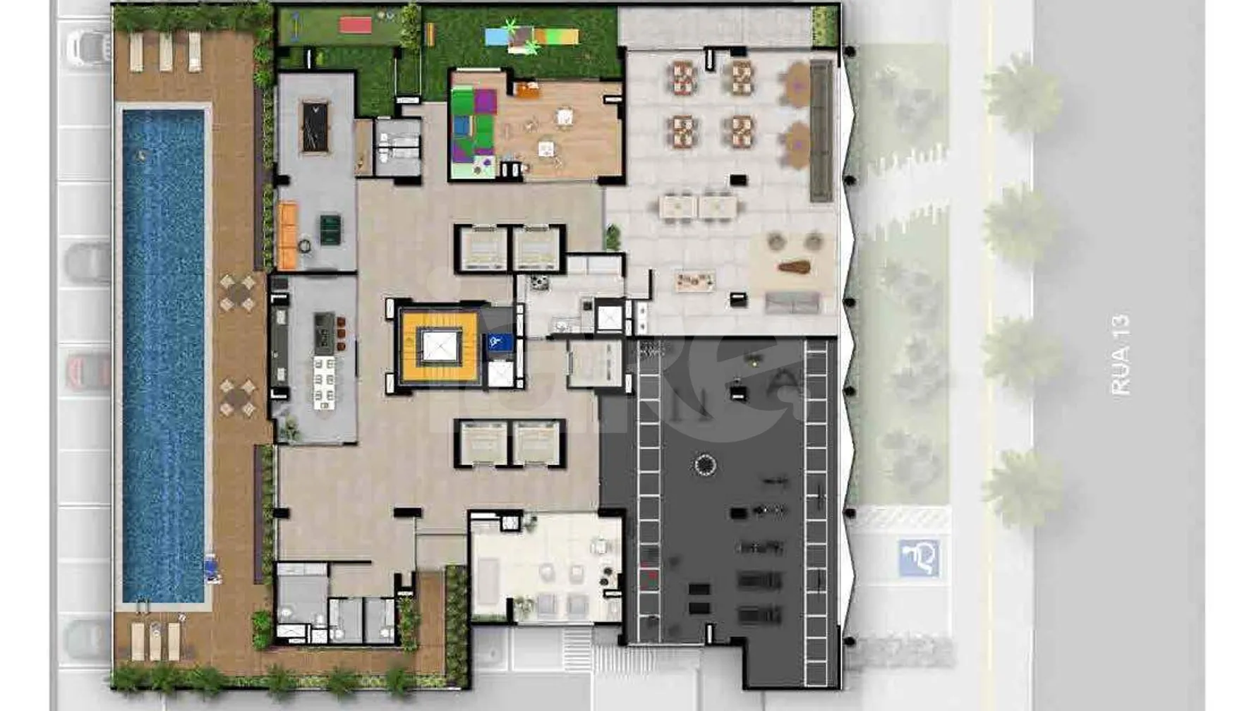Planta — Pavimento lazer