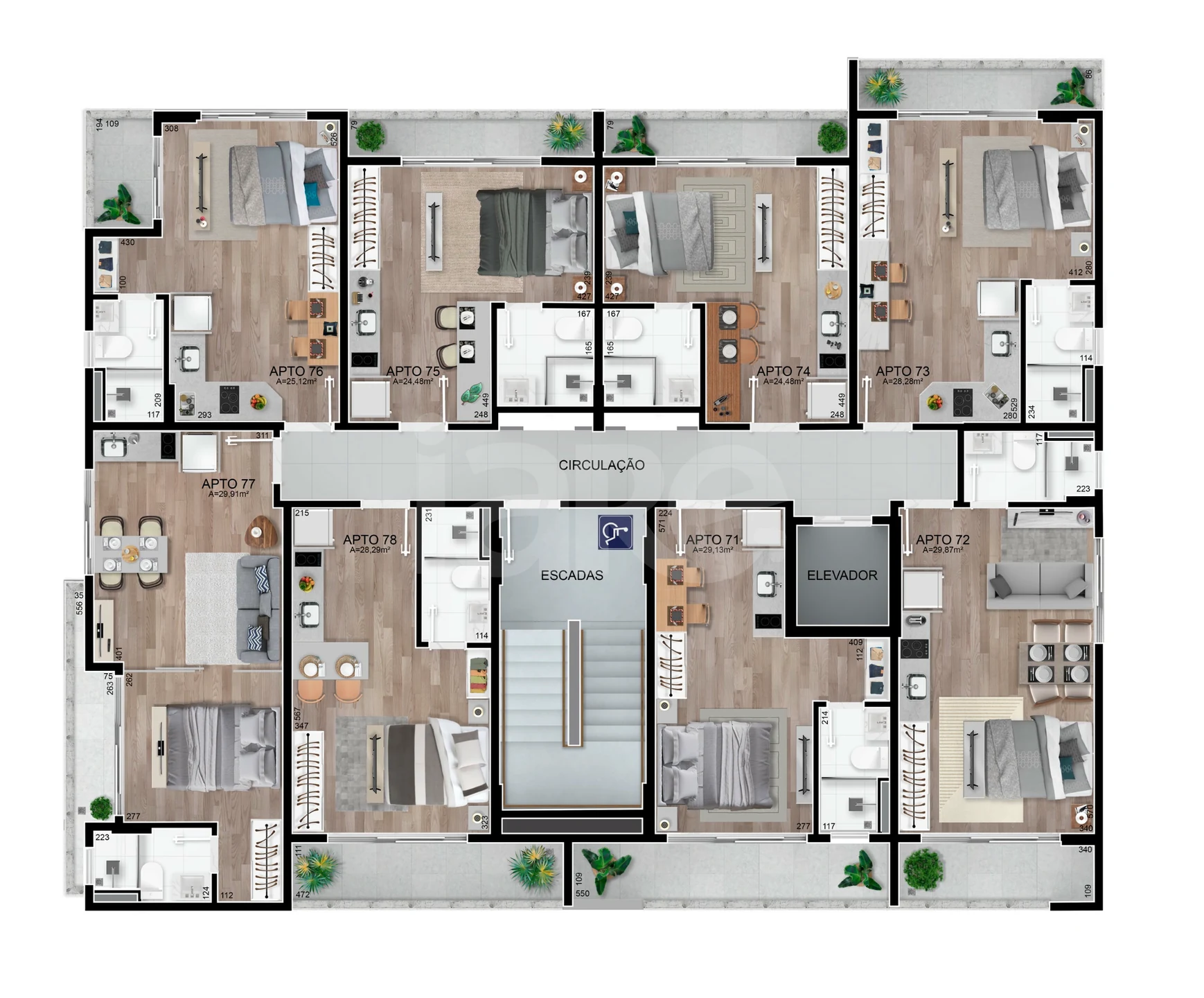 Planta — Pavimento 7