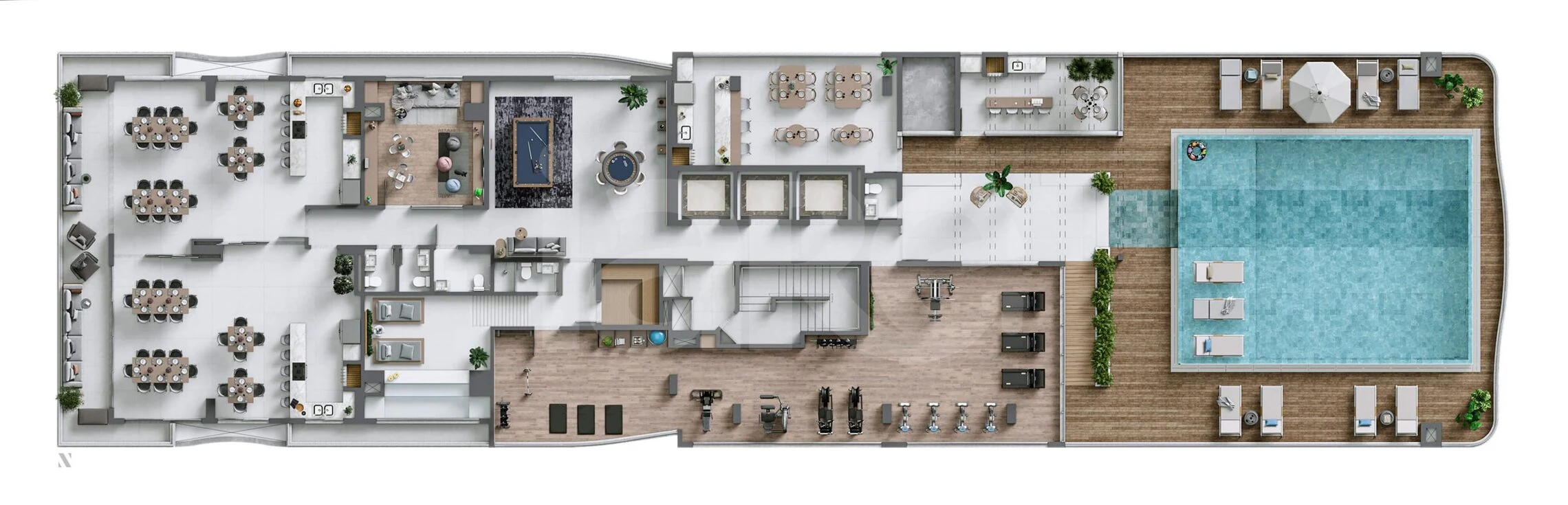 Planta — Pavimento lazer