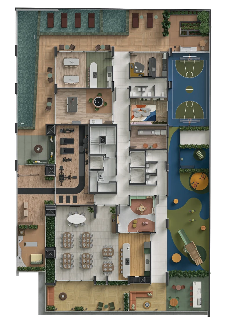 Planta — Pavimento lazer