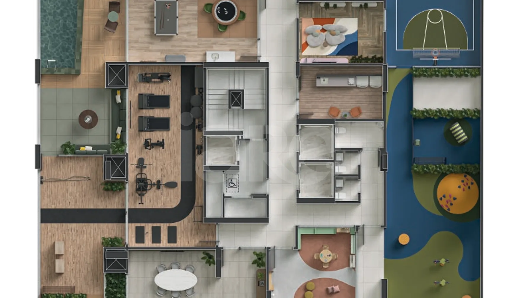 Planta — Pavimento lazer