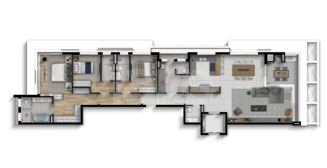 Planta — Apartamento 174,44 m²