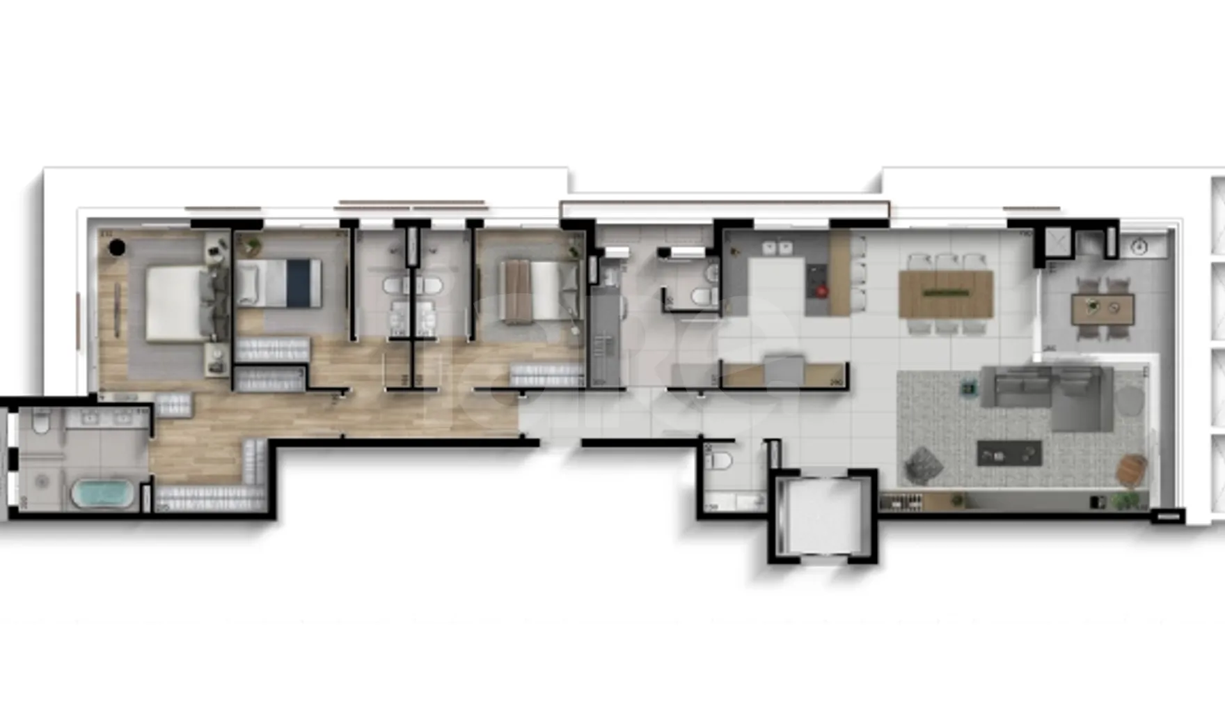 Planta — Apartamento 174,44 m²