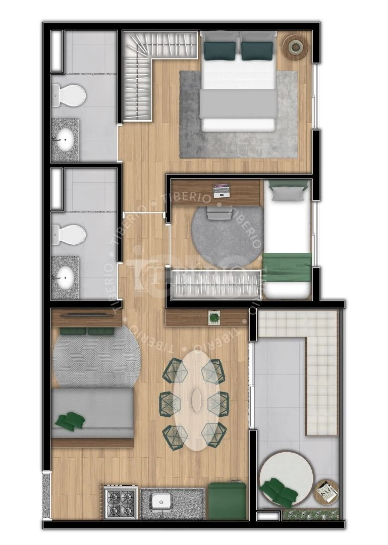 Planta — Apartamento 47,7 m²