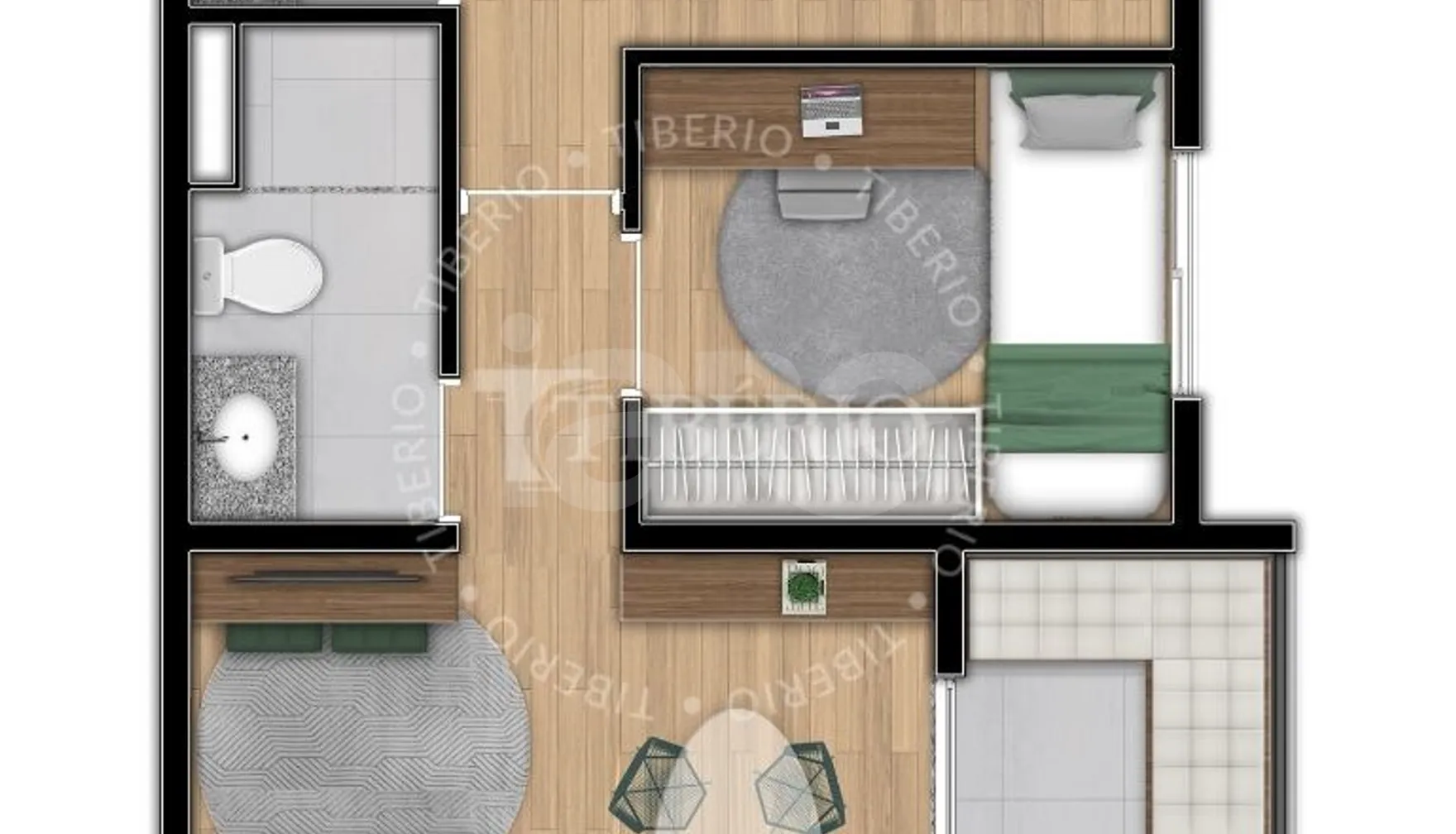 Planta — Apartamento 47,7 m²