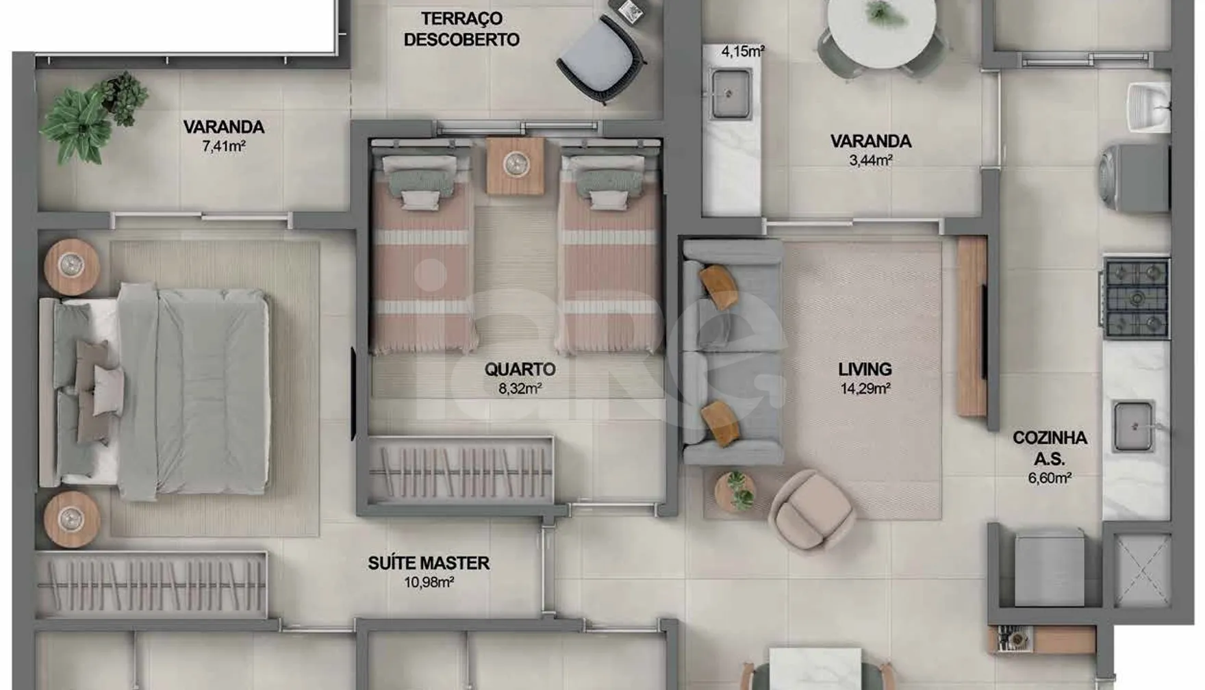 Planta — Garden 74,12 m²