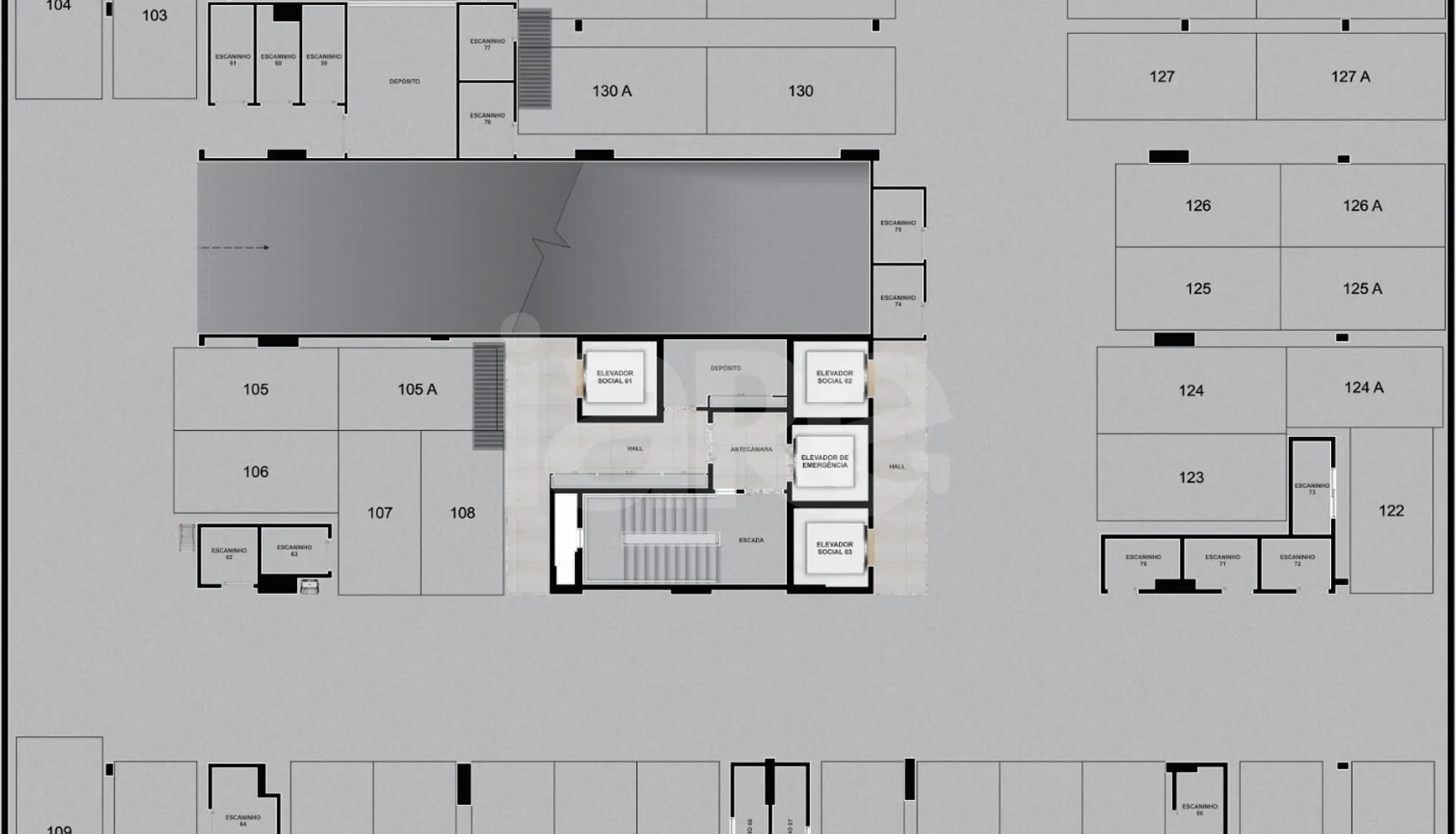 Planta — Pavimento garagem 2