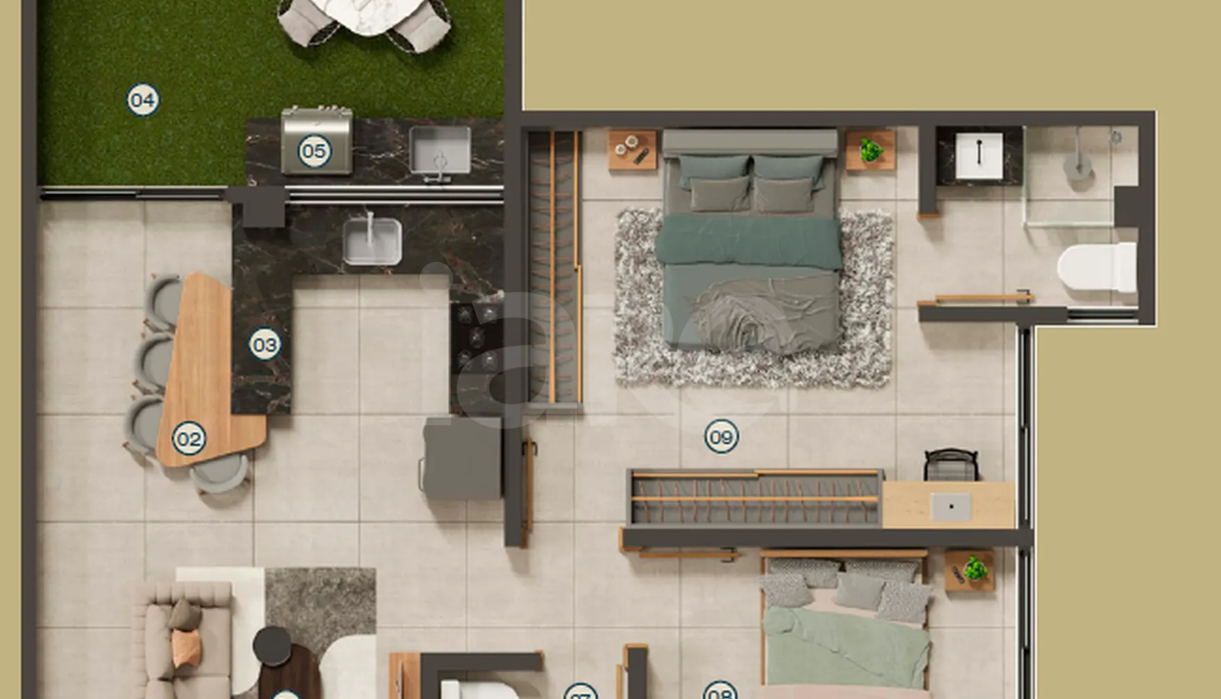 Planta — Garden 68,62 m²